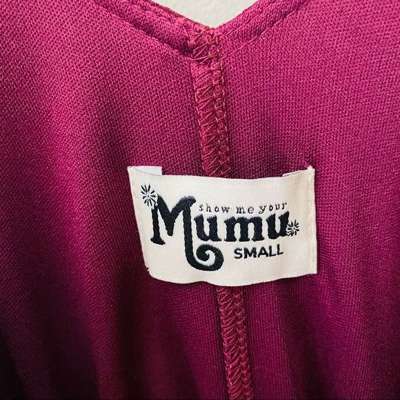 Show Me Your Mumu Kendall Maxi Dress Maroon Sz Small - Picture 3 of 14
